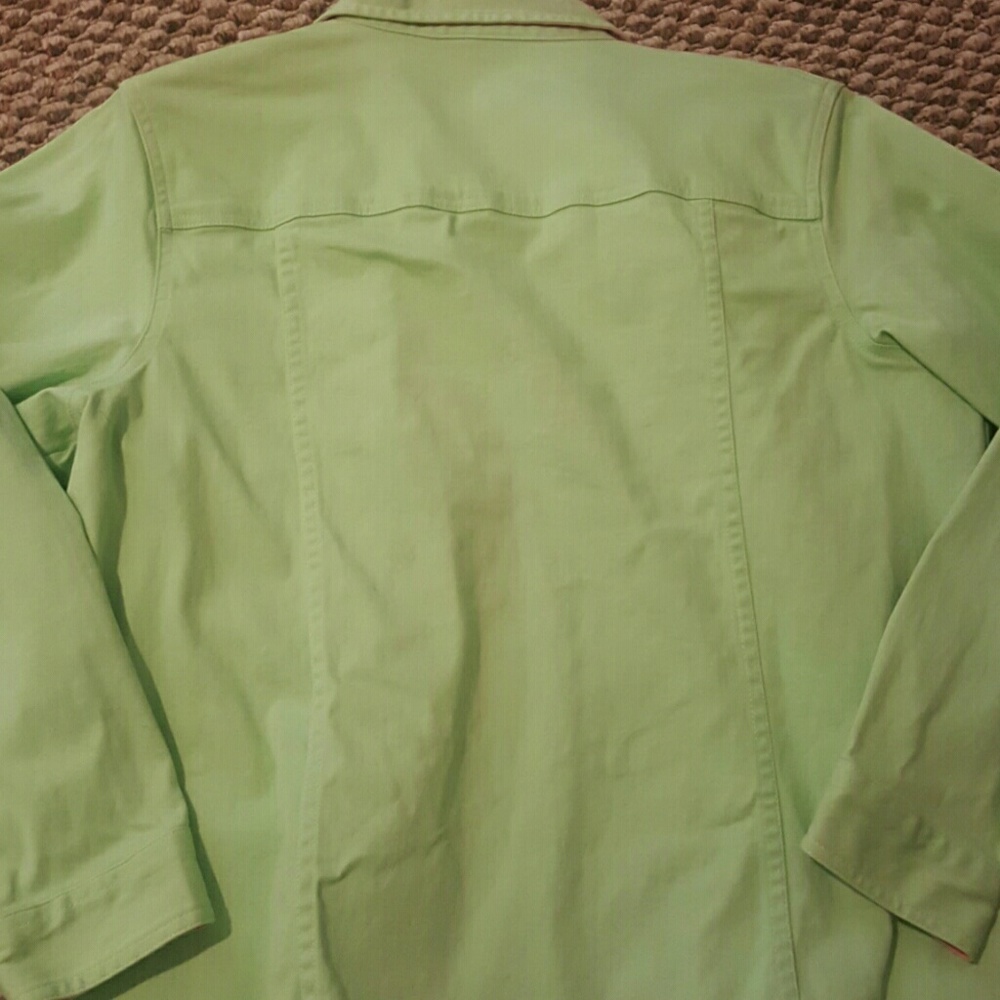 Bling Lime Green Jean Jacket - Picture 4 of 4